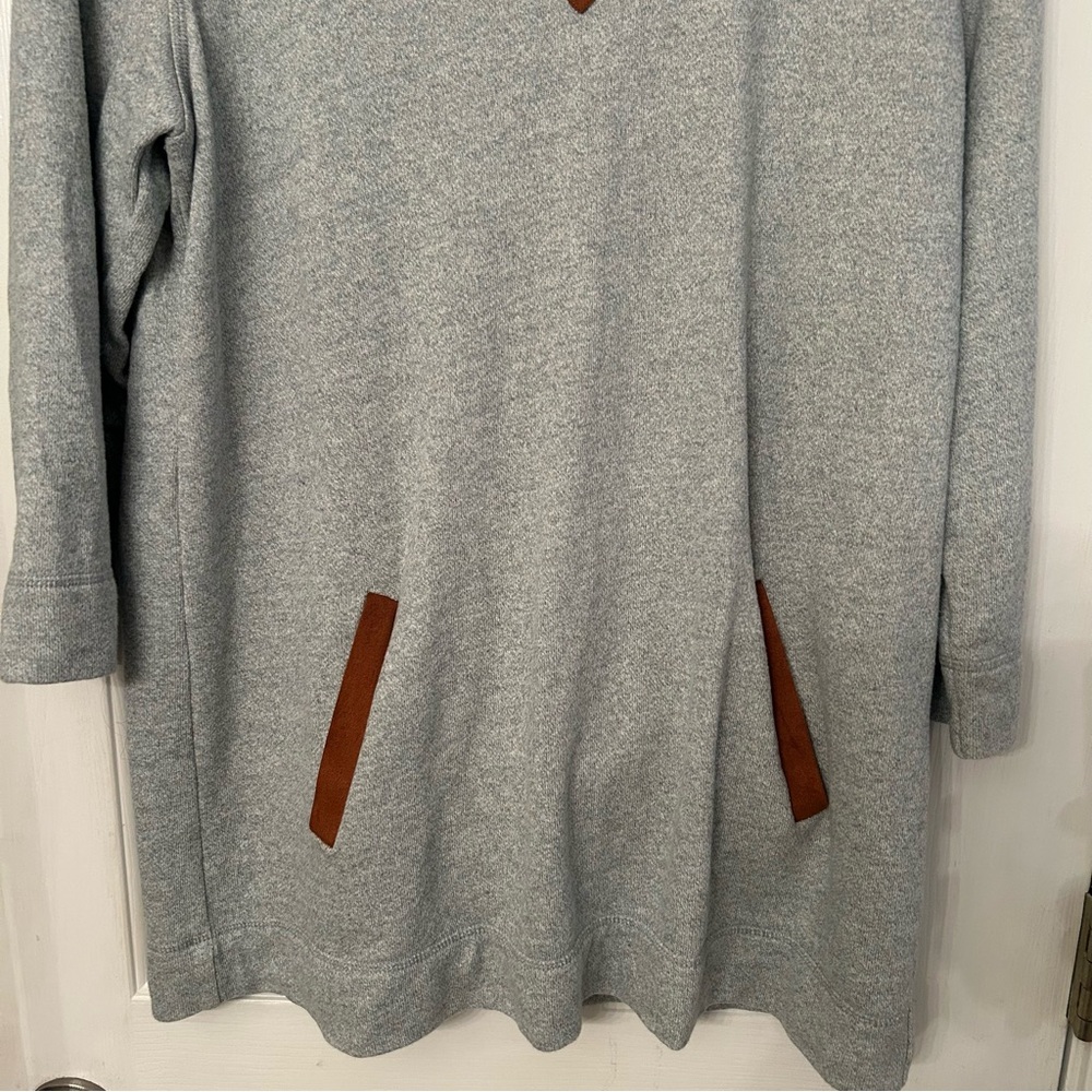 Soft Surroundings Weekender Tunic Sweatshirt with‎ Faux Suede Accents Size M - Picture 2 of 7